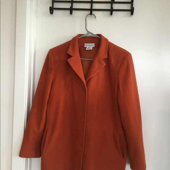 Harve Bernard Sport  Orange Coat $60 Size 12 - Picture 2 of 5